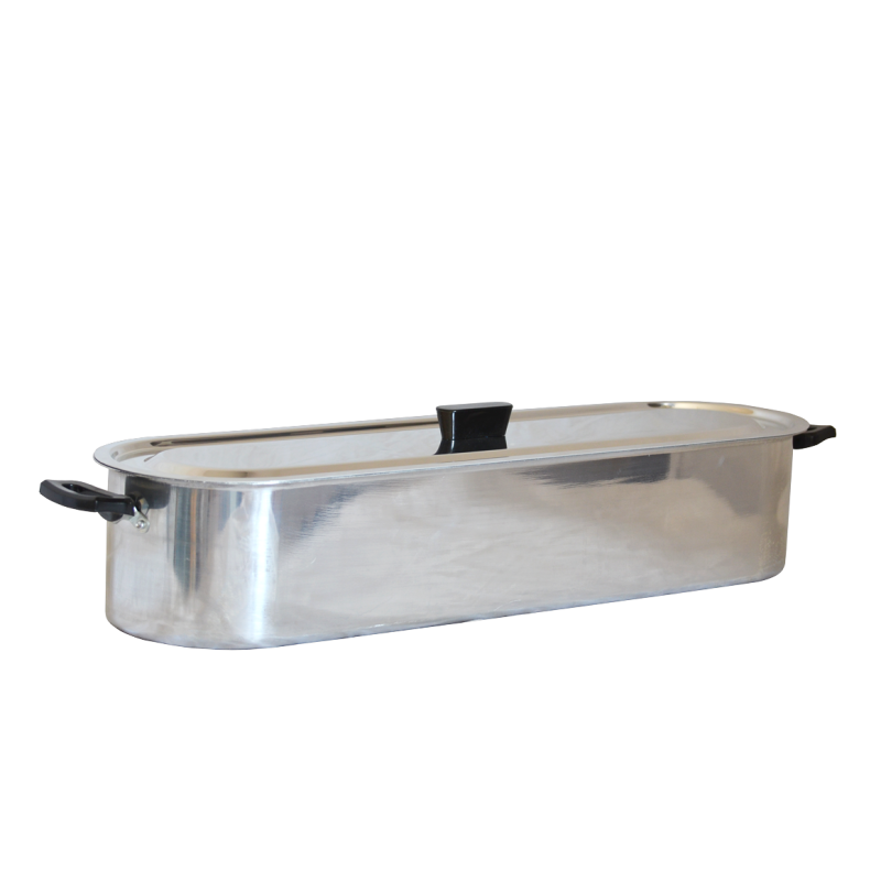 Grande Poissonnière Aluminium 50 Cm – Pour Cuisson Au Gaz, Argenté
